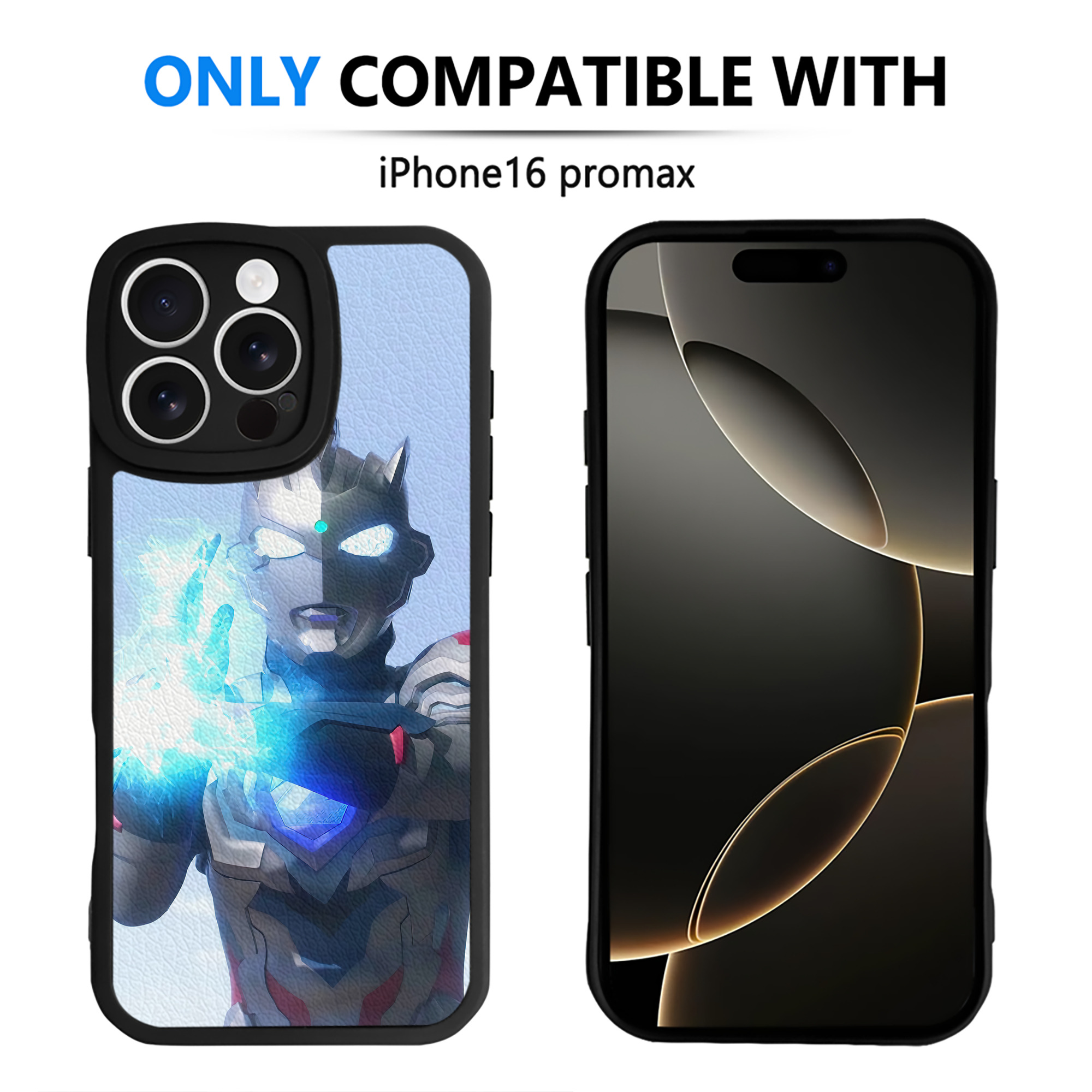 （画像用） ウルトラマン Ultraman 【iPhone 16シリーズ対応】シリコンスマホケース（レザー調） 材質：シリコン